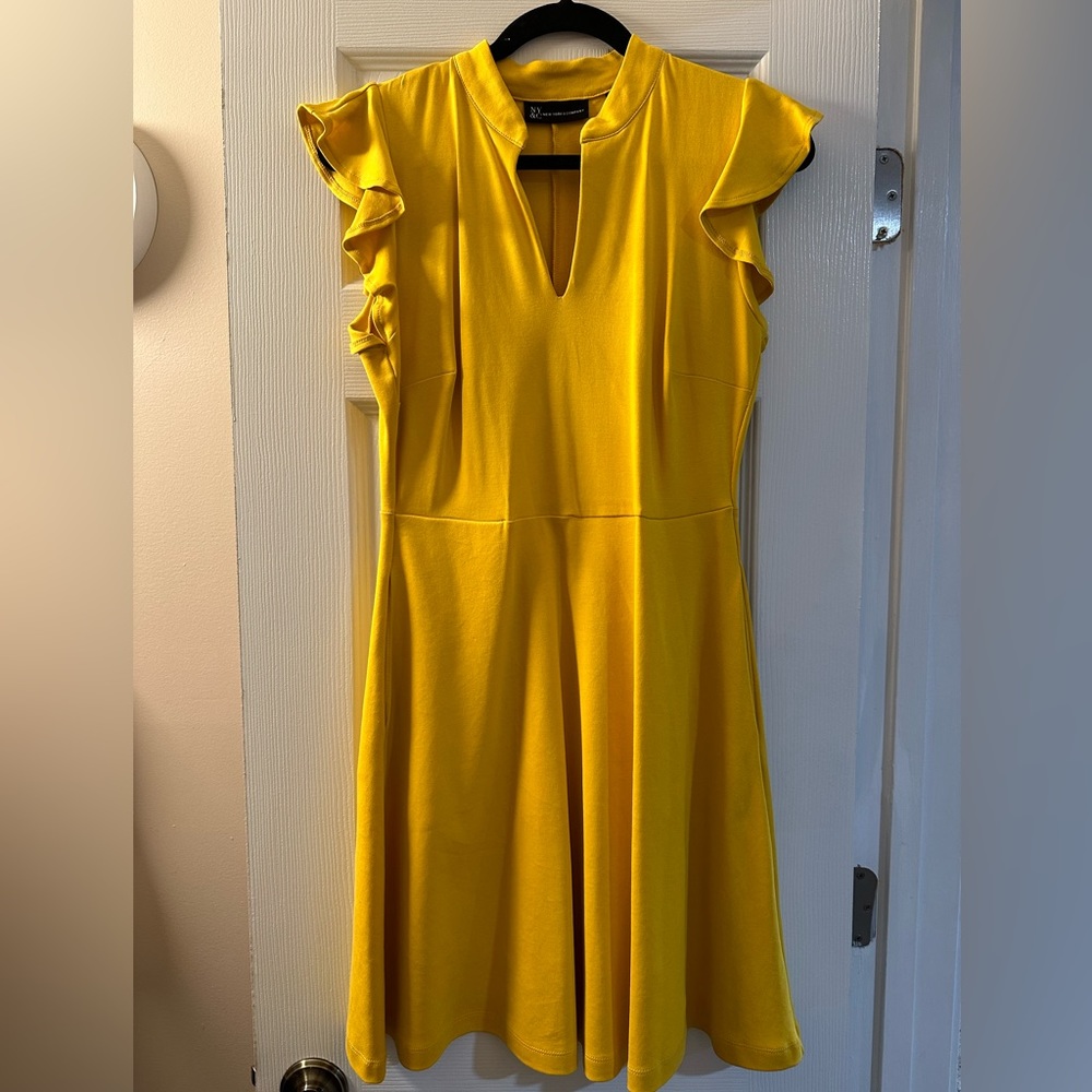 NY&C Yellow Fit & Flare Dress